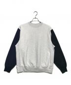 blurhms ROOTSTOCKブラームスルーツストック）の古着「Soft&hard sweat crew-neck」｜グレー×ブラック