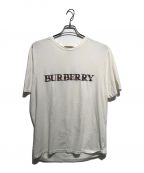 BURBERRYバーバリー）の古着「フロントロゴ刺繍Tシャツ」｜ホワイト