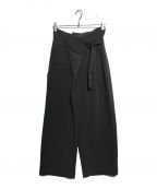 ENFOLDエンフォルド）の古着「ONE-SHOULDER SARROUEL-TROUSERS」｜グレー