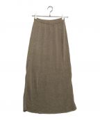 AURALEEオーラリー）の古着「CRISP LOOP YARN KNIT SKIRT」｜ベージュ