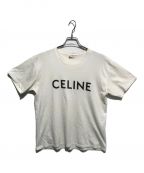 CELINEセリーヌ）の古着「ルーズフィットロゴプリントTシャツ」｜ホワイト