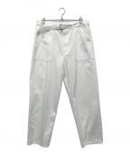 AURALEEオーラリー）の古着「HARD TWIST FINX HEAVY CHINO BELTED PANTS」｜ネイビー