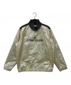 STONE ISLANDストーンアイランド）の古着「Iridescent Reflective Mockneck Sweatshirt(イリデセントリフレクティブモックネックスウェットシャツ)」｜ゴールド