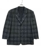 COMME des GARCONS HOMMEコムデギャルソン オム）の古着「バイカラーチェックテーラードジャケット」｜グリーン