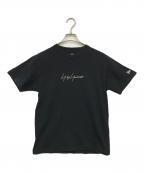 New Era×Yohji Yamamoto pour hommeニューエラ×ヨウジヤマモト プールオム）の古着「ロゴ刺繍Tシャツ」｜ブラック