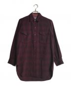 PENDLETONペンドルトン）の古着「50's オンブレウールチェックシャツ」｜レッド