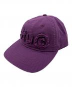 stussyステューシー）の古着「LOW PRO COPYRIGHT APPLIQUE STRAPBACK」｜パープル