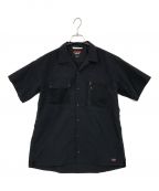 NANGAナンガ）の古着「NYLON TUSSER OPEN COLLAR SHIRT」｜ブラック