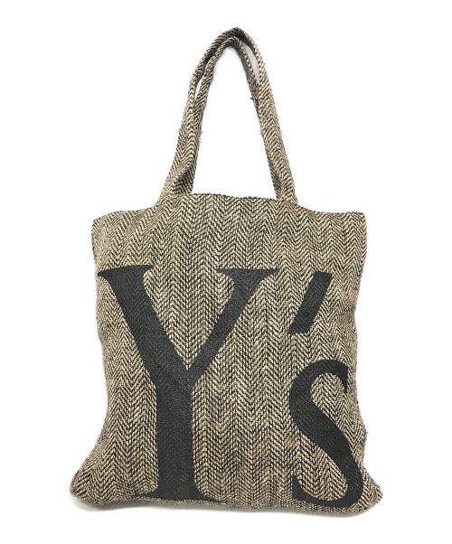 Y's（ワイズ）Y's (ワイズ) ジュートロゴトートバッグ カーキの古着・服飾アイテム