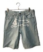 ICE CREAM×BILLIONAIRE BOYS CLUBアイスクリーム×ビリオネアボーイズクラブ）の古着「ICECREAM BAGGY DENIM SHORTS」｜ブルー