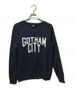 NUMBER (N)INEナンバーナイン）の古着「GOTHAM CITY LARGE SWEATSHIRT　02ss　モダンエイジ期」｜ネイビー