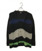 sodukスドーク）の古着「drawing knit cardigan 0422030507」｜ブラック