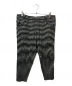 SUNSEAサンシー）の古着「GINGHAM CHECK PANTS」｜ブラック