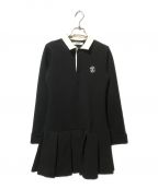 HER LIP TOハーリップトゥ）の古着「Polo Pleated Mini Dress」｜ブラック