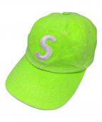 SUPREMEシュプリーム）の古着「Pigment Canvas S Logo 6-Panel」｜ライム