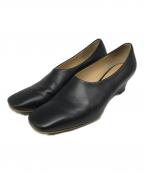 CLANEクラネ）の古着「WEDGE SOLE SQUARE PUMPS」｜ブラック