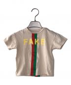 GUCCIグッチ）の古着「NOT FAKE Tシャツ」｜ベージュ