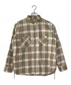 YSTRDY'S TMRRWイエスタデイズトゥモロウ）の古着「COTTON FLANNEL 925 SHIRT」｜ベージュ