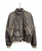 DIESELディーゼル）の古着「Hidden Hood J-U23 Bomber」｜ブラウン