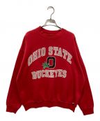 LOGO7ロゴセブン）の古着「90’sクルーネックスウェット/USA/古着/Ohio State Buckeyes football/オハイオステート・バックアイズ・フットボール/アメフト」｜レッド