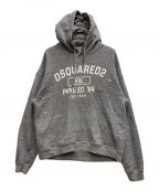 DSQUARED2ディースクエアード）の古着「PHYS. ED. 64 HOODIE」｜グレー