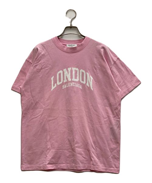 BALENCIAGA（バレンシアガ）BALENCIAGA (バレンシアガ) LONDONプリントTシャツ ピンク サイズ:XSの古着・服飾アイテム