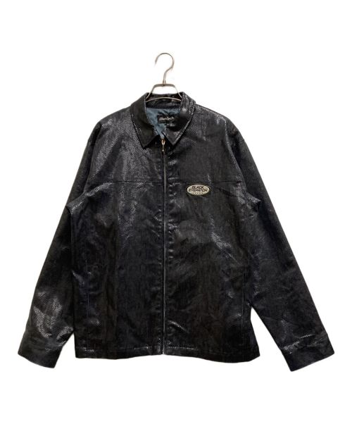 BlackEyePatch（ブラックアイパッチ）BlackEyePatch (ブラックアイパッチ) JEANS LOGO PYTHON COATED DENIM JACKET ブラック サイズ:Ⅿの古着・服飾アイテム