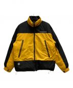 BlackEyePatchブラックアイパッチ）の古着「2 TONE NYLON PUFFER JACKET」｜イエロー×ブラック