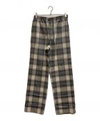 AURALEEオーラリー）の古着「SUPER LIGHT WOOL CHECK EASY SLACKS」｜グレー×ベージュ