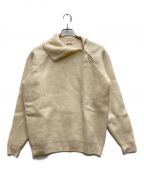 AURALEEオーラリー）の古着「MILLED FRENCH MERINO RIB KNIT ZIP P/O」｜ベージュ