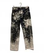 doubletダブレット）の古着「RECYCLE PUNK DENIM PANTS」｜ブラック×ホワイト