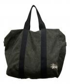 stussyステューシー）の古着「CANVAS FLIGHT BAG」｜ブラック