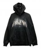 doubletダブレット）の古着「NOT ANNIVERSARY EMBROIDERY HOODIE」｜ブラック