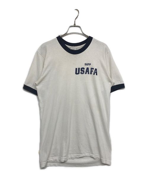 USED（ユーズド）USED (ユーズド) 古着リンガーtシャツ USAFA 空軍士官学校 ホワイト サイズ:不明(サイズ表記なし)の古着・服飾アイテム