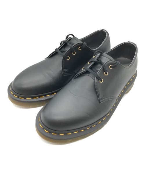 Dr.Martens（ドクターマーチン）Dr.Martens (ドクターマーチン) 3ホールシューズ Vegan Leather Lace Up 3-Eye Oxfords UK6 14046 ブラック サイズ:UK6の古着・服飾アイテム