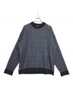 STUDIOUSステュディオス）の古着「7GG Cashmere 畦クルーネックニット 113530027」｜ネイビー