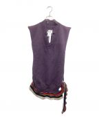 Maison Margielaメゾンマルジェラ）の古着「GAUGE 5 JERSEY KNIT VEST　S30TH0042」｜パープル