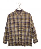 AURALEEオーラリー）の古着「SUPER LIGHT WOOL CHECK SHIRTS」｜ベージュ