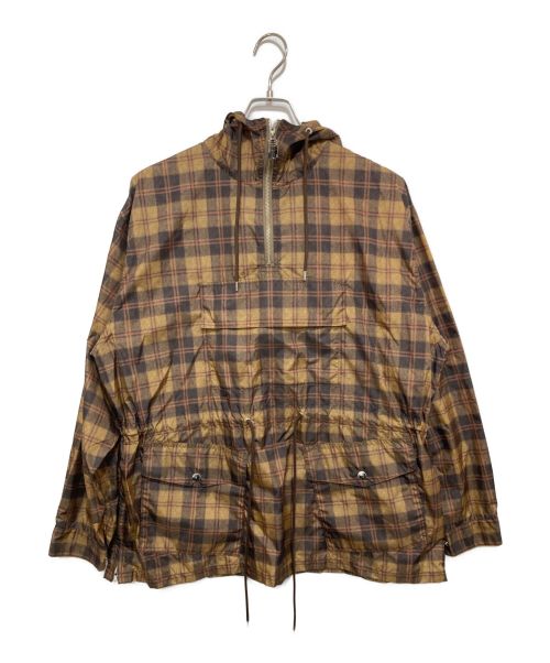 DAIRIKU（ダイリク）DAIRIKU (ダイリク) Check Nylon Anorak Parka ブラウン サイズ:Ｓの古着・服飾アイテム