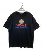 VERSACEヴェルサーチ）の古着「HOME SIGNATURE LOGO Tシャツ」｜ブラック