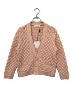 beautiful peopleビューティフルピープル）の古着「cotton shark skin knitting cardigan」｜ピンク