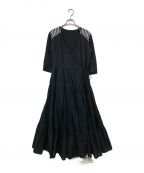 BORDERS at BALCONYボーダーズアットバルコニー）の古着「BALLERINA MAXI DRESS」｜ブラック