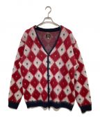 Needlesニードルズ）の古着「Mohair Cardigan - Diamond」｜レッド