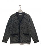 NEIGHBORHOODネイバーフッド）の古着「TIGER PATTERN MOHAIR CARDIGAN」｜グレー