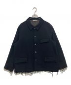 ANCELLMアンセルム）の古着「Butterfly Clutch TWEED CRASH JACKET」｜ブラック