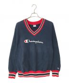 Champion REVERSE WEAVEチャンピオン リバース ウィーブ）の古着「90s Vネックスウェット」｜ネイビー