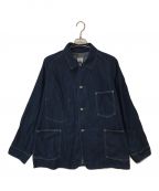 POST O'ALLSポストオーバーオールズ）の古着「POST 43 : 8 oz. vintage denim indigo カバーオール」｜deep washed