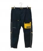 AVIREXアヴィレックス）の古着「REMODEL SIDE ZIP PANTS」｜ネイビー