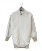 Maison Margielaメゾンマルジェラ）の古着「14SS WOOL BLEND GABARDINE OVERSIZED BASEBALL JACKET」｜グレー