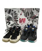 NIKEナイキ）の古着「AIR FOAMPOSITE PRO & ZOOM HAWK FLIGHT CLASS OF 97 PACK/2SETハイカットスニーカー」｜ブラック×ホワイト